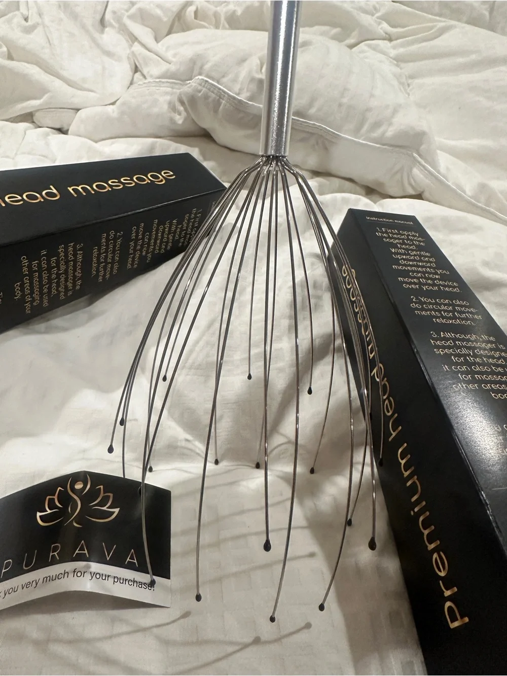 100% pure titanium needle Scalp Head Massager